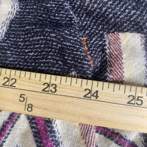 Chicos Aztek Chevron Poncho Top S/M Boxy Cotton Blend Bat Wing Blouse Pullover - Picture 8 of 10